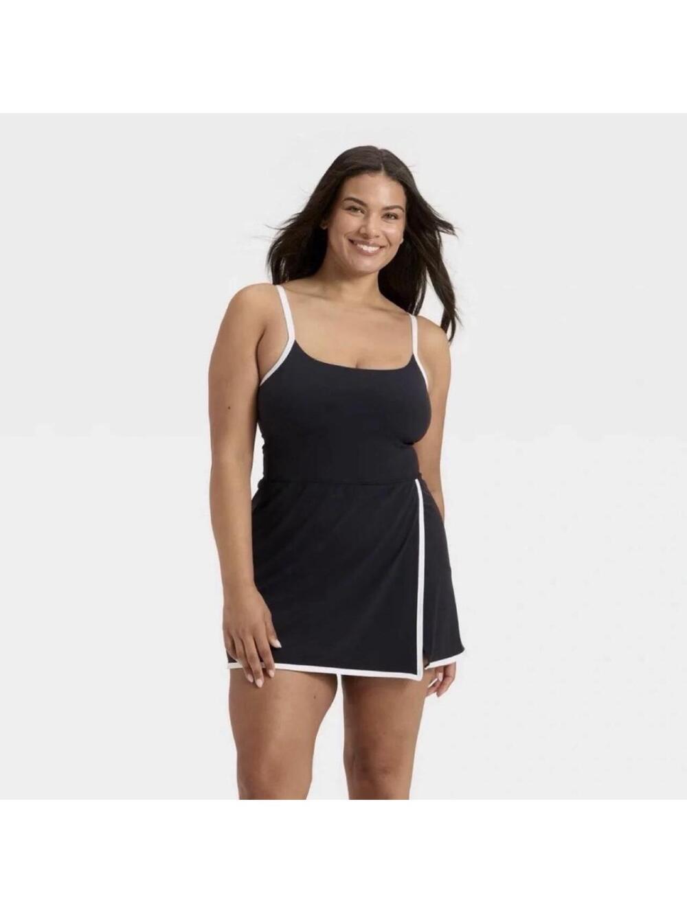 New Black with white trim tennis dress